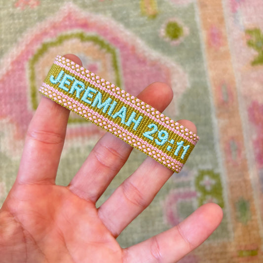 Jeremiah 29:11 embroidered tassel bracelet