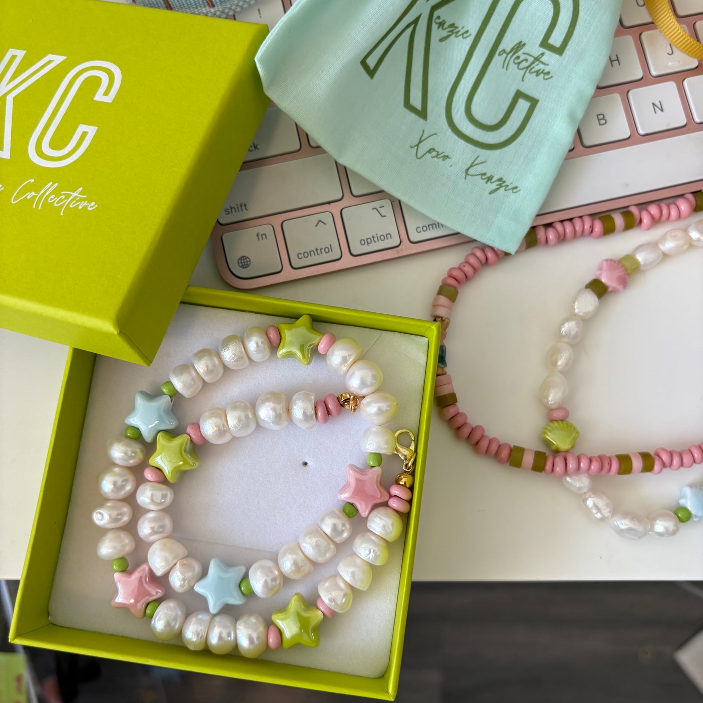 Star girl genuine pearl necklace