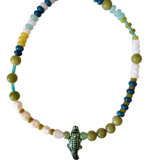The Lola Alligator Necklace