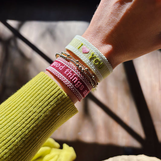 I heart you tassel bracelet