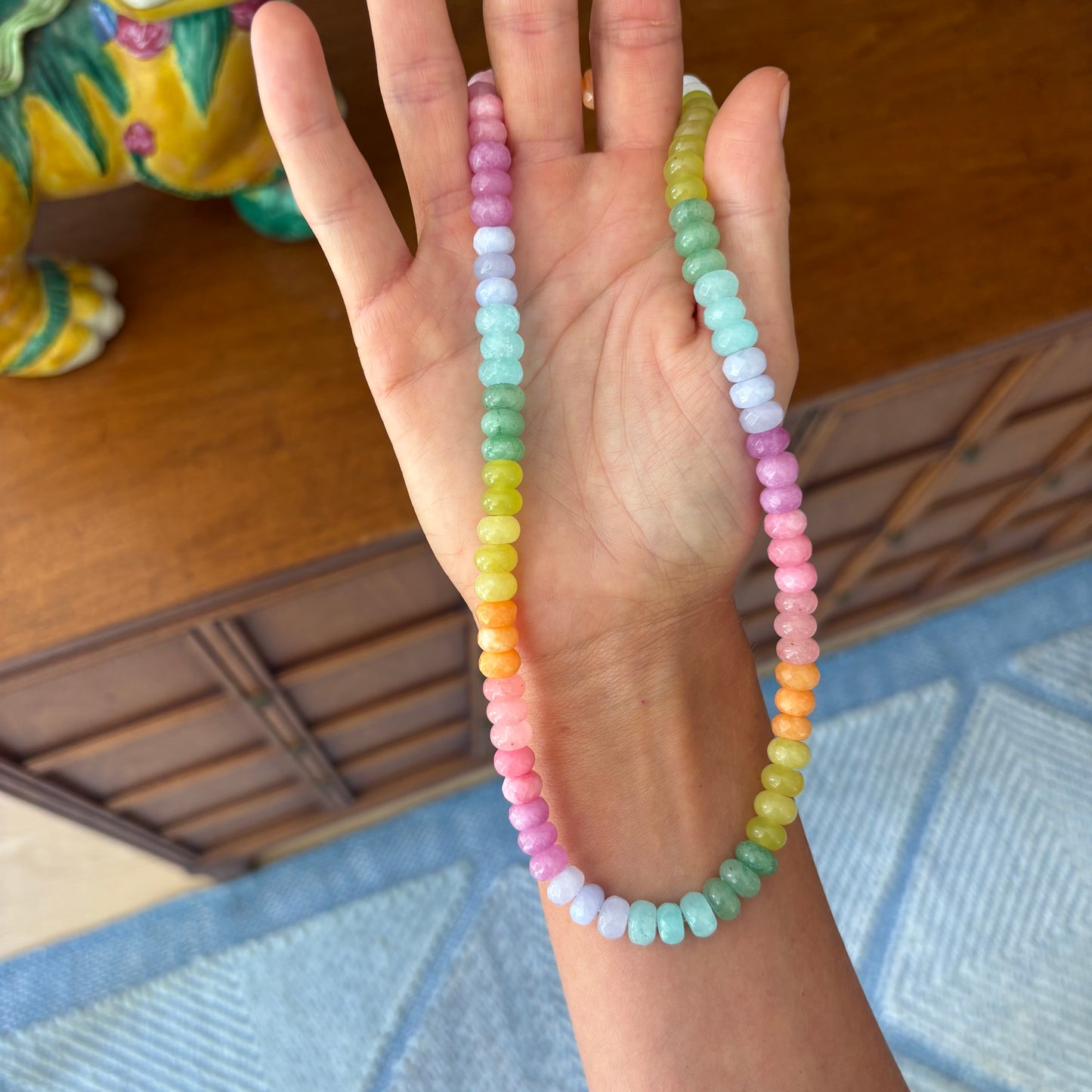 Lolly pastel rainbow beaded necklace SOLD OUT this is a preorder ships April 21