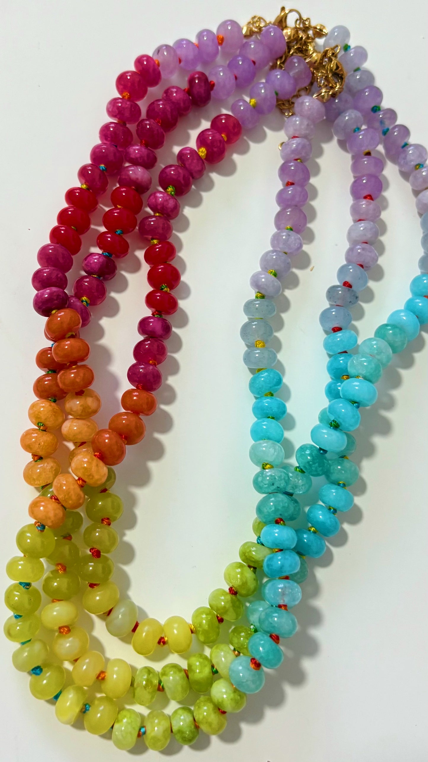 Lulu hand knotted stone necklace