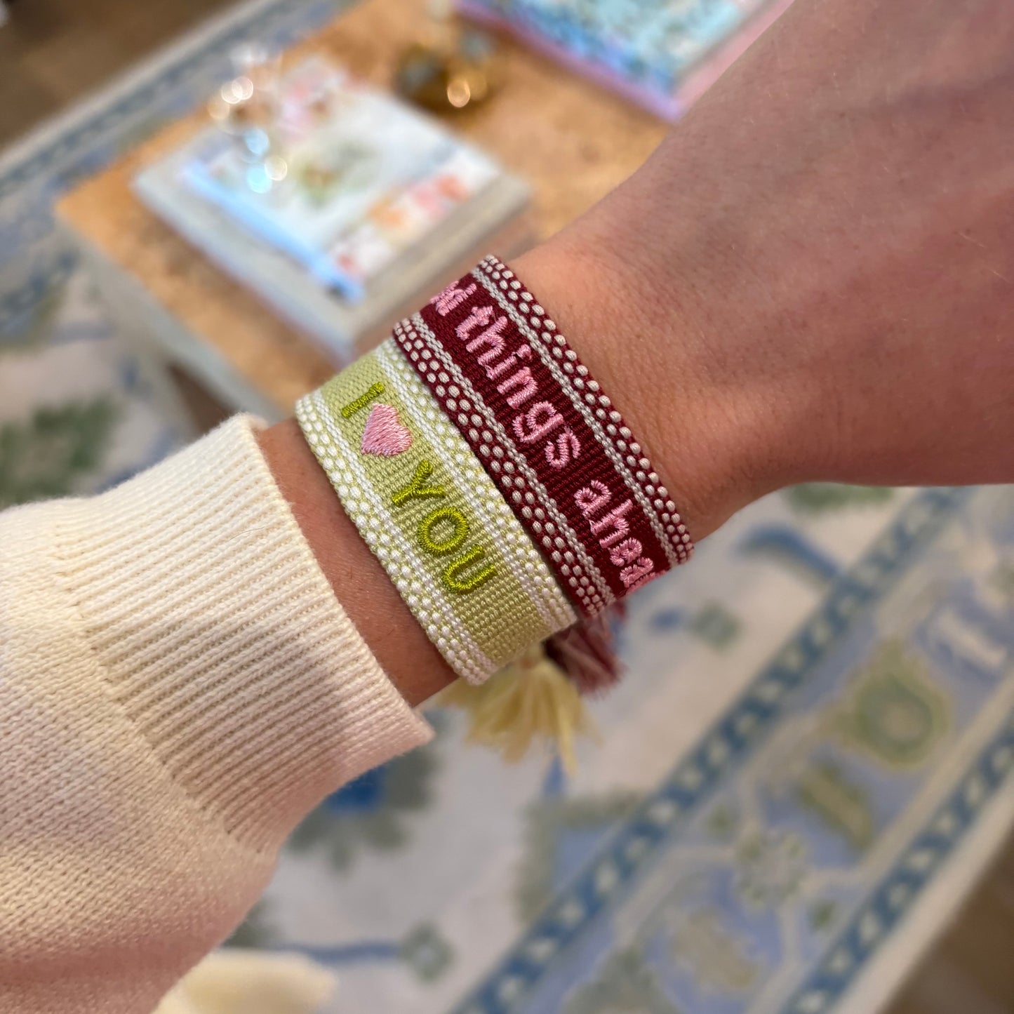 I heart you tassel bracelet
