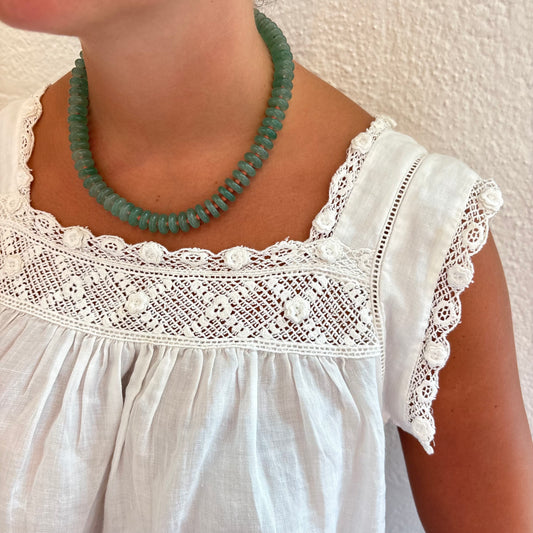 Sophia green stone necklace
