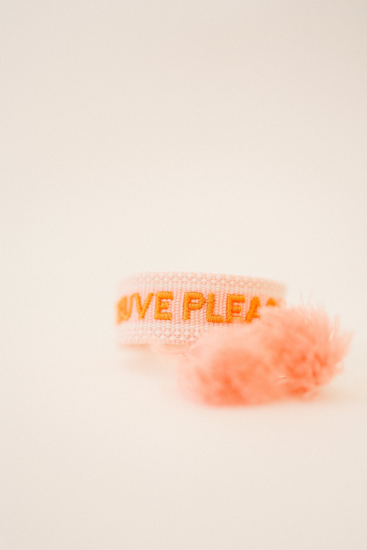 More Veuve please embroidered tassel bracelet