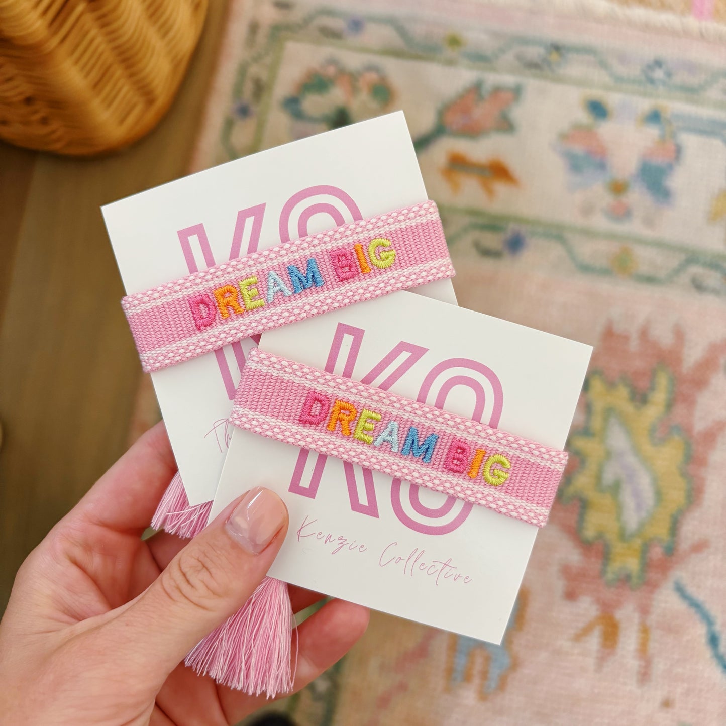 Dream big embroidered tassel bracelet MINI SIZE ( ages 3-13)