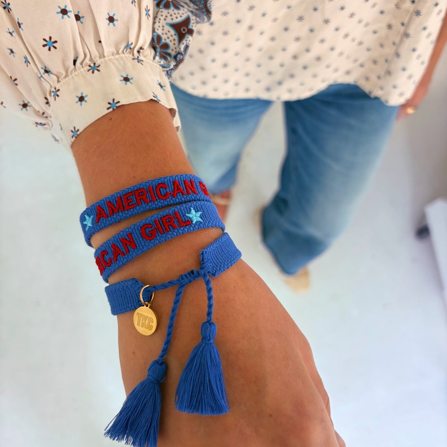 American girl tassel bracelet skinny band