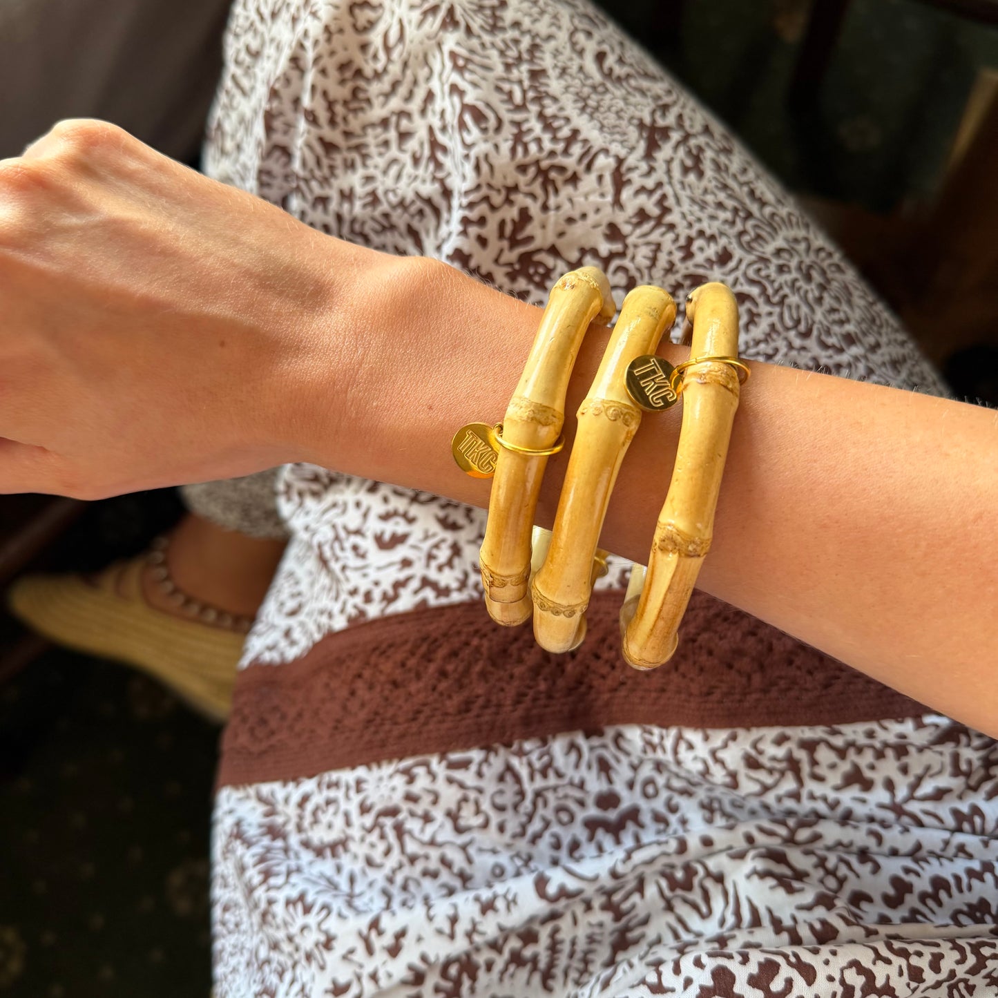 Signature bamboo bangle set of 3