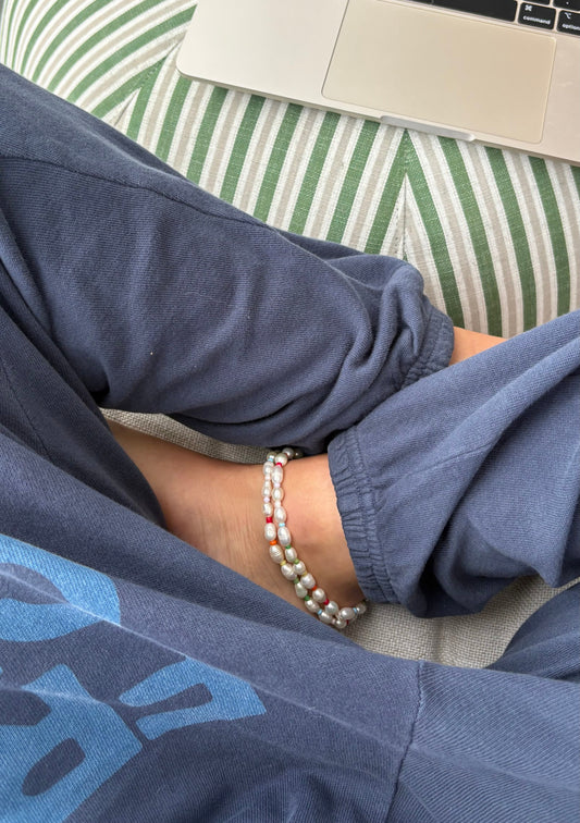 Poppy pearl ankle bracelet anklet
