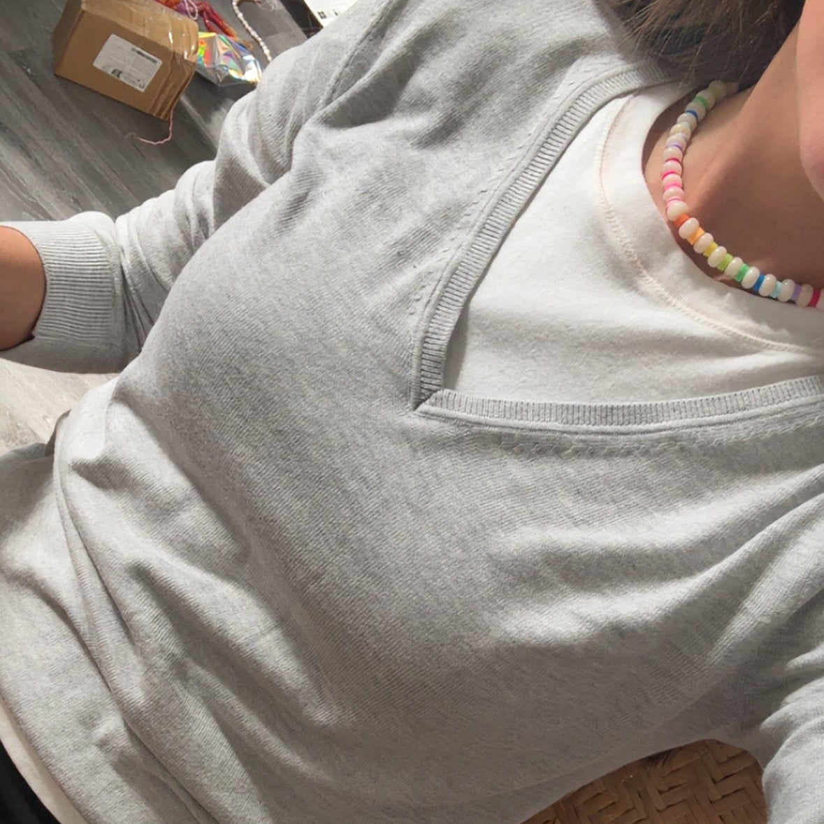 Color crush stone necklace