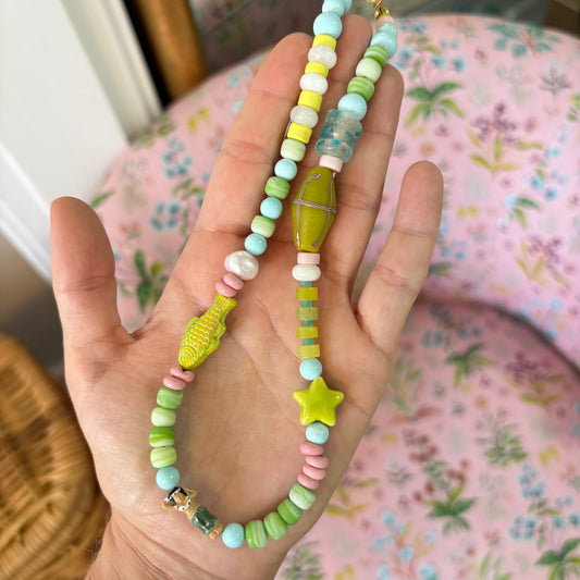 Hula girl whimsy necklace