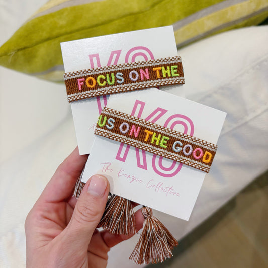 Focus on the good tassel bracelet
