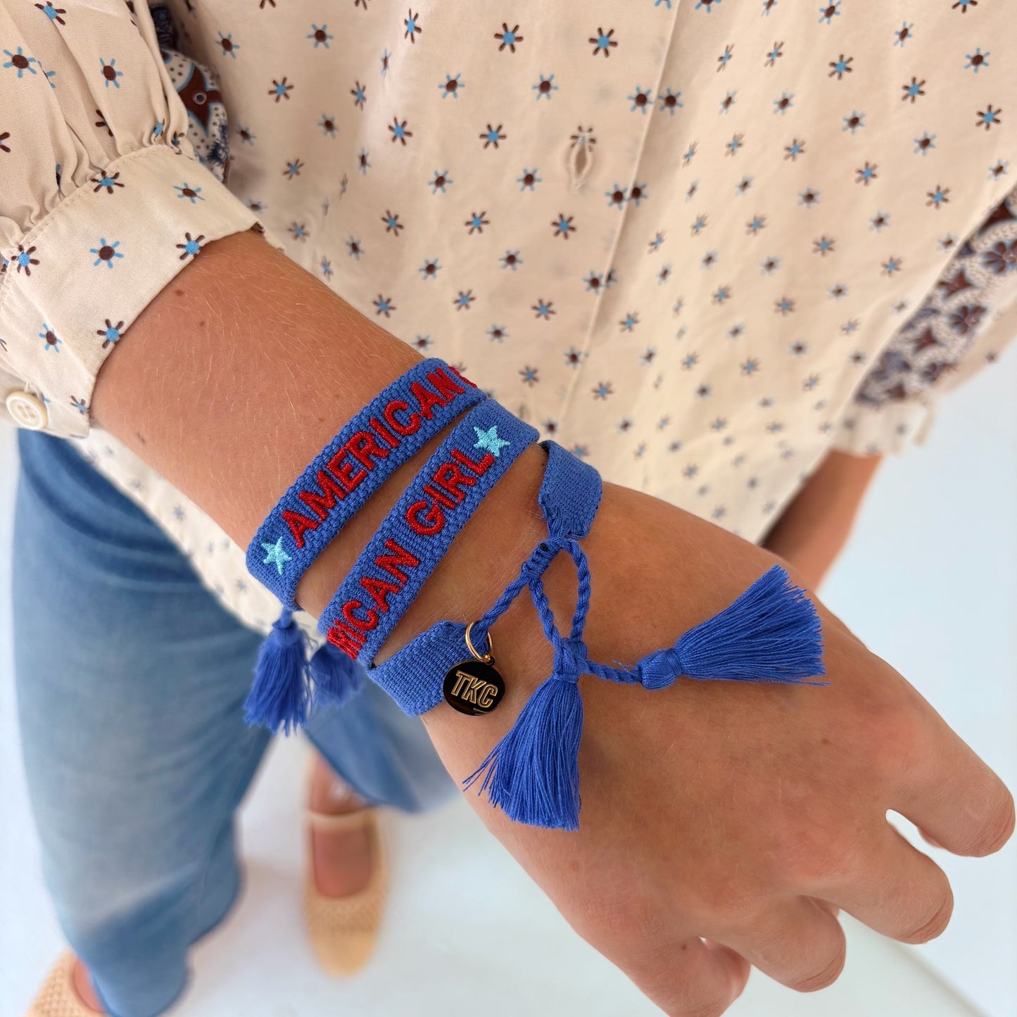 American girl tassel bracelet skinny band