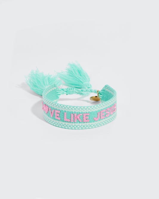 Love like Jesus tassel bracelet