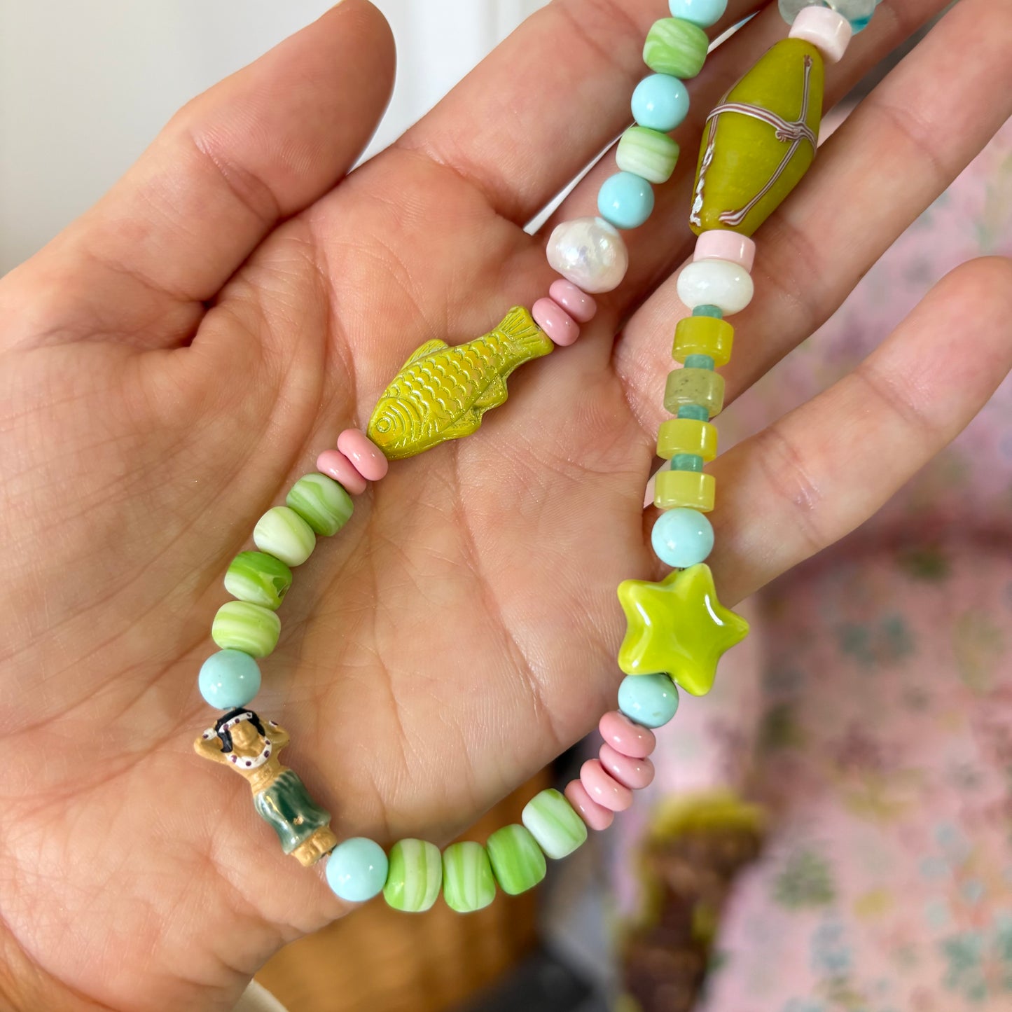 Hula girl whimsy necklace