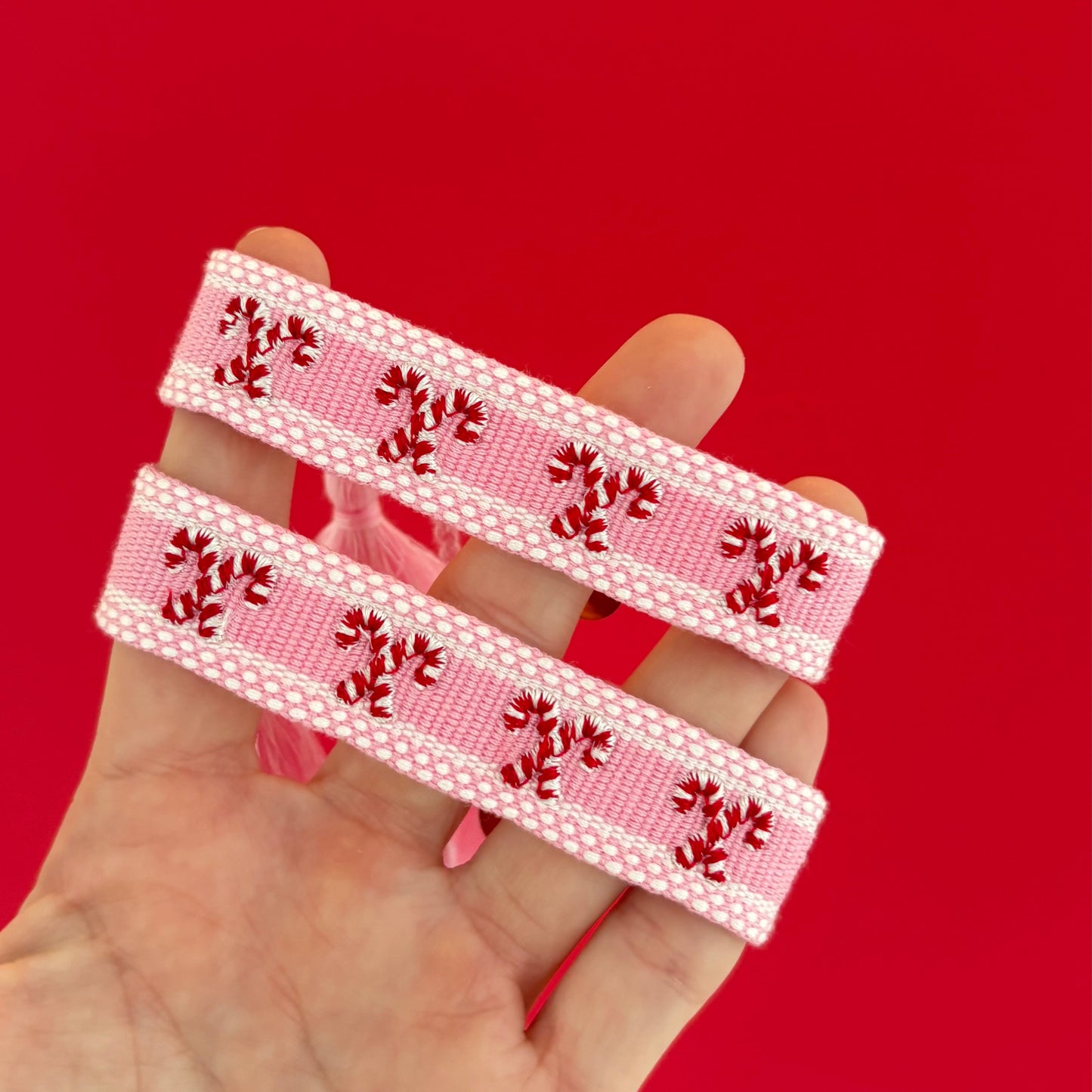 Candy cane lane tassel bracelet SOLD OUT! This is a preorder SHIPS BY NOV 6