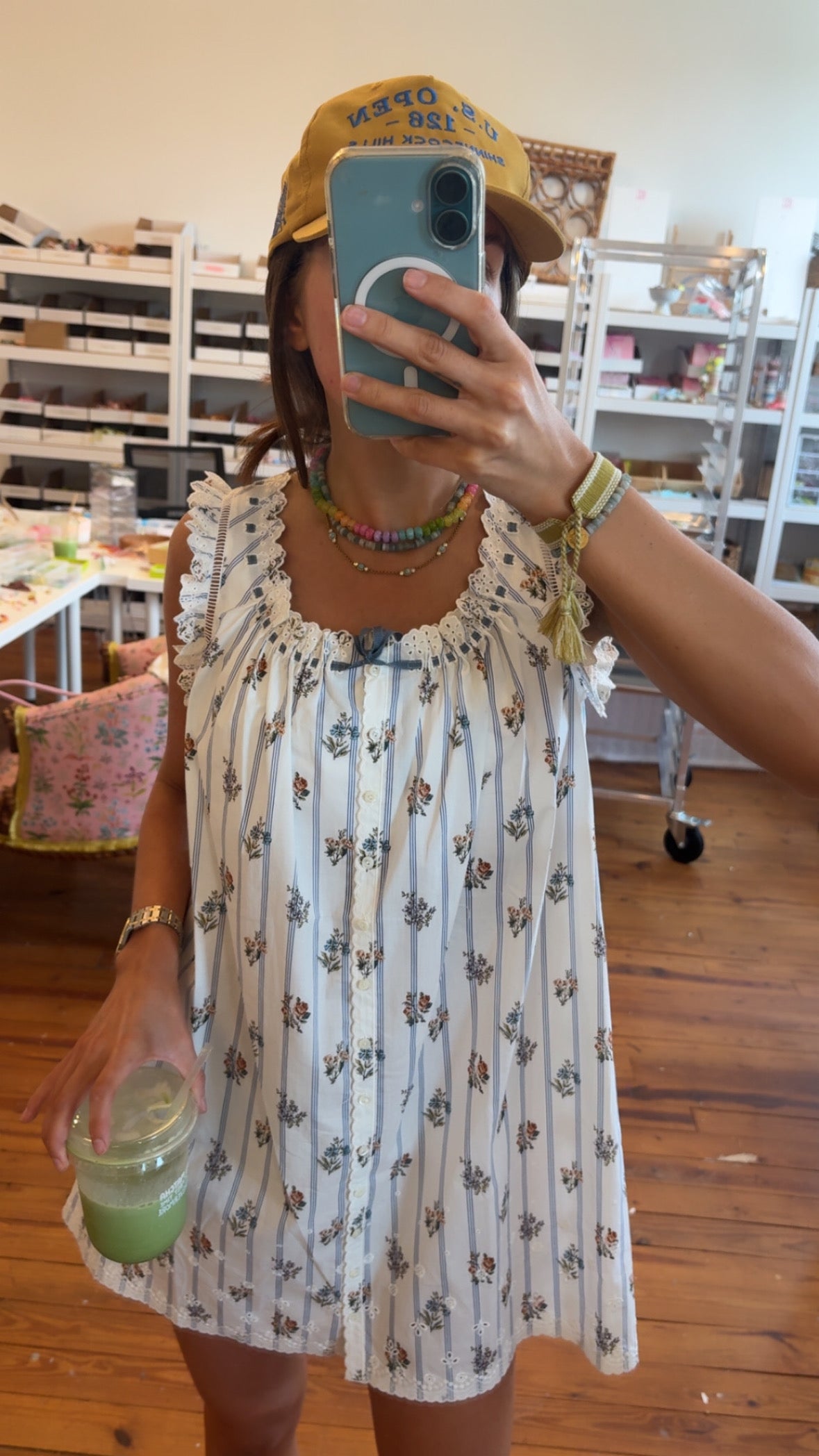 Lolly hand knotted stone necklace