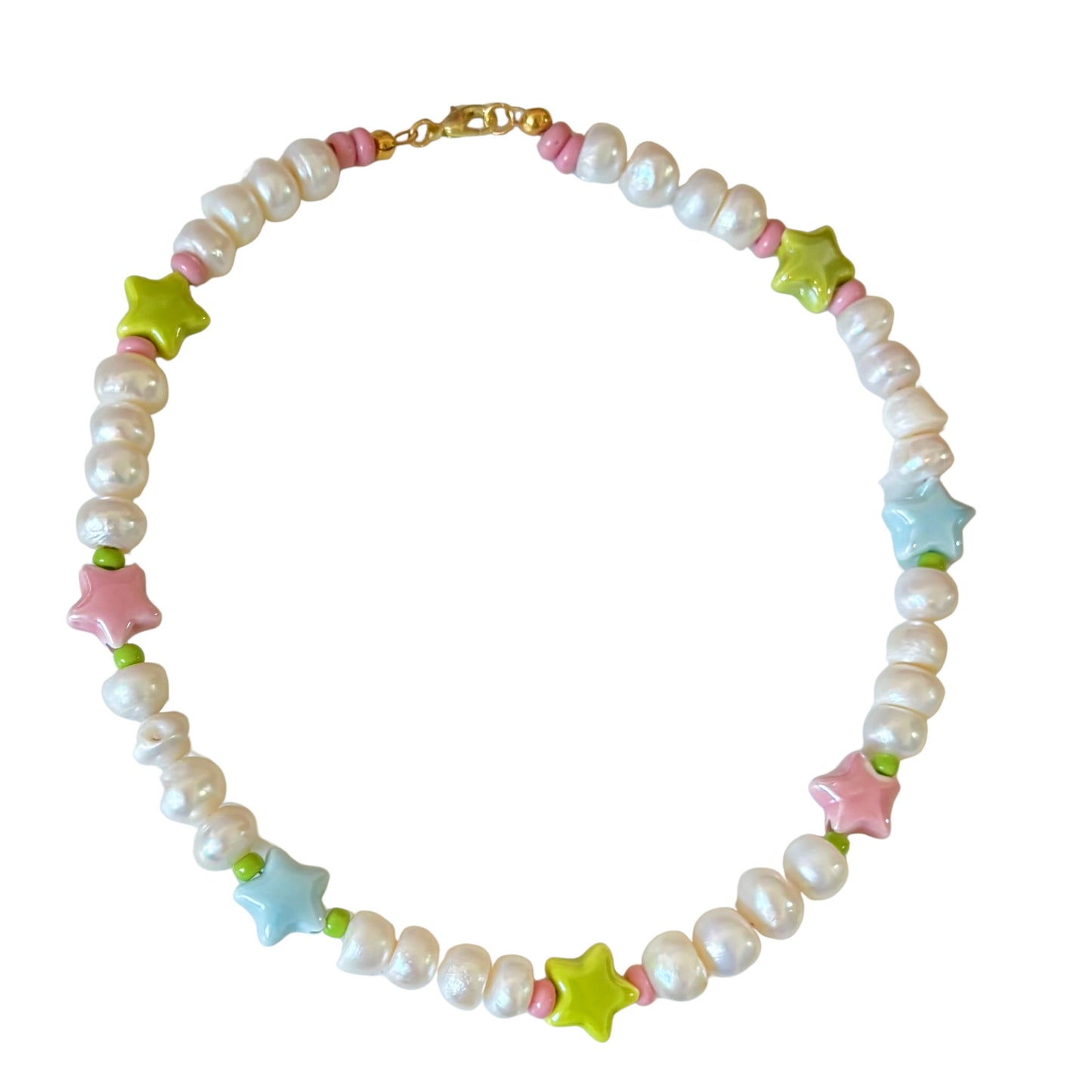 Star girl genuine pearl necklace