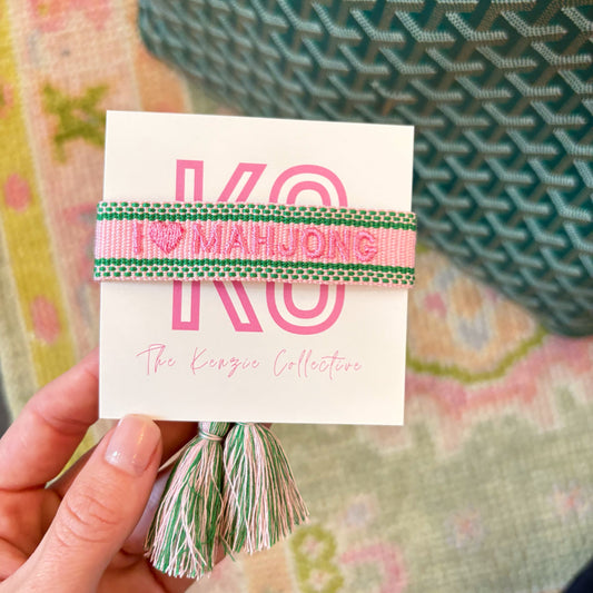 I love mahjong tassel bracelet