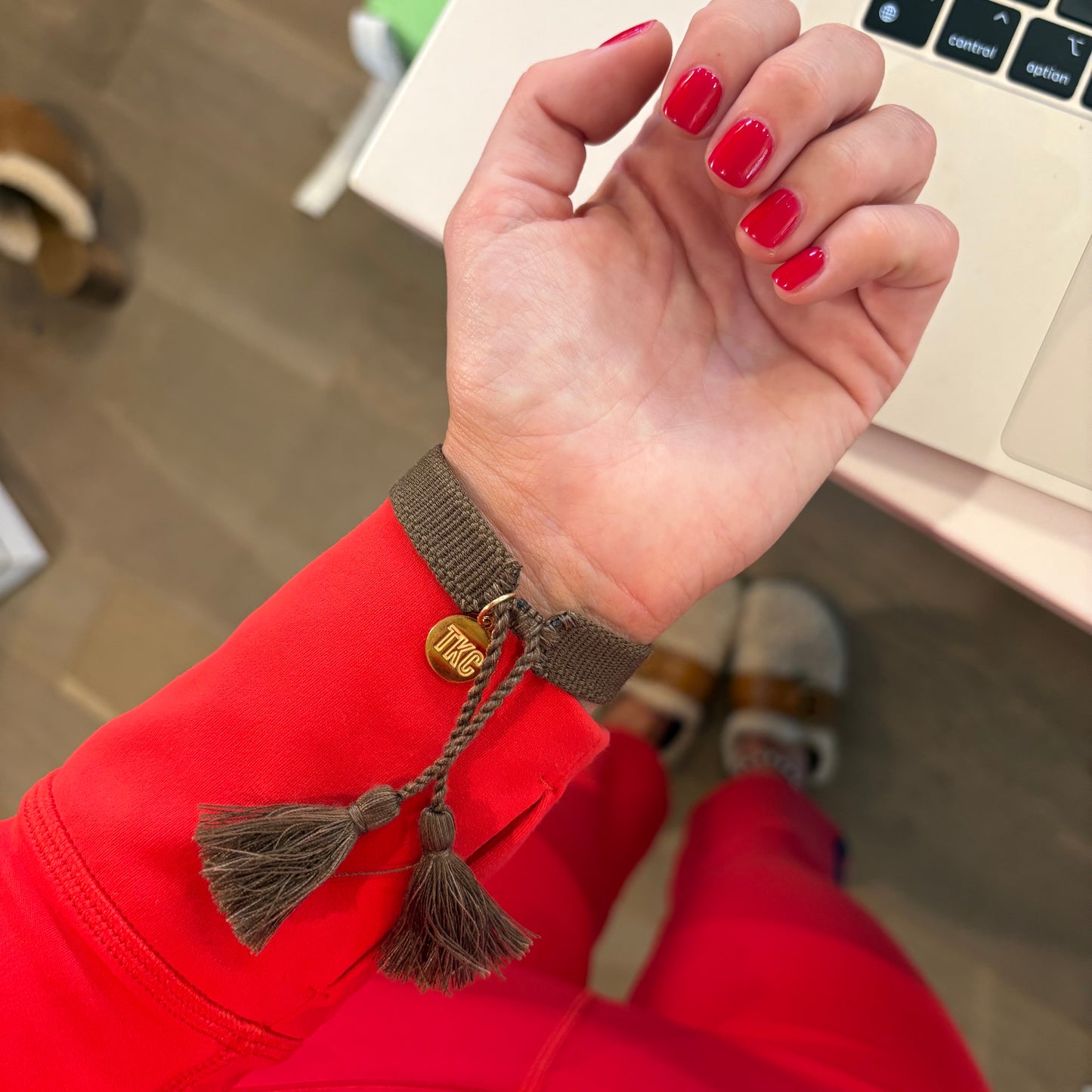 Howdy embrodiered tassel bracelet NEW SKINNY BAND