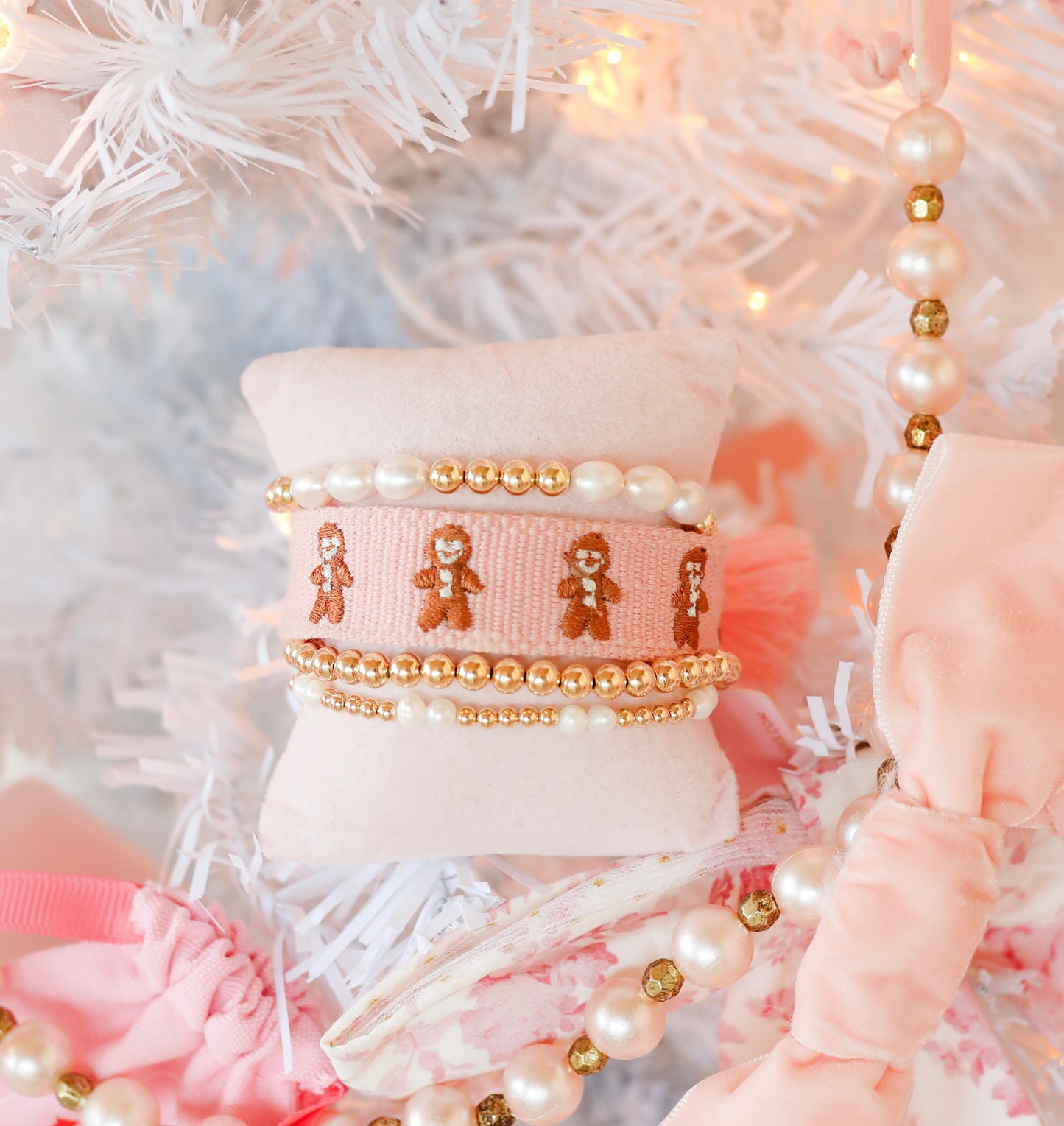 Gingerbread man tassel bracelet