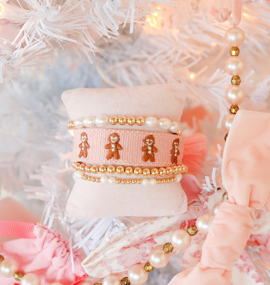Gingerbread man tassel bracelet