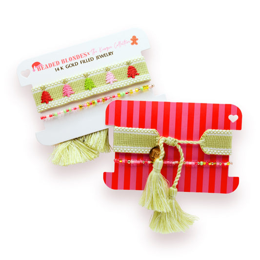 Christmas tree BB X KC Christmas tassel stack