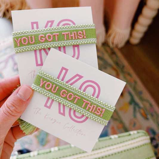 You got this embroidered tassel bracelet