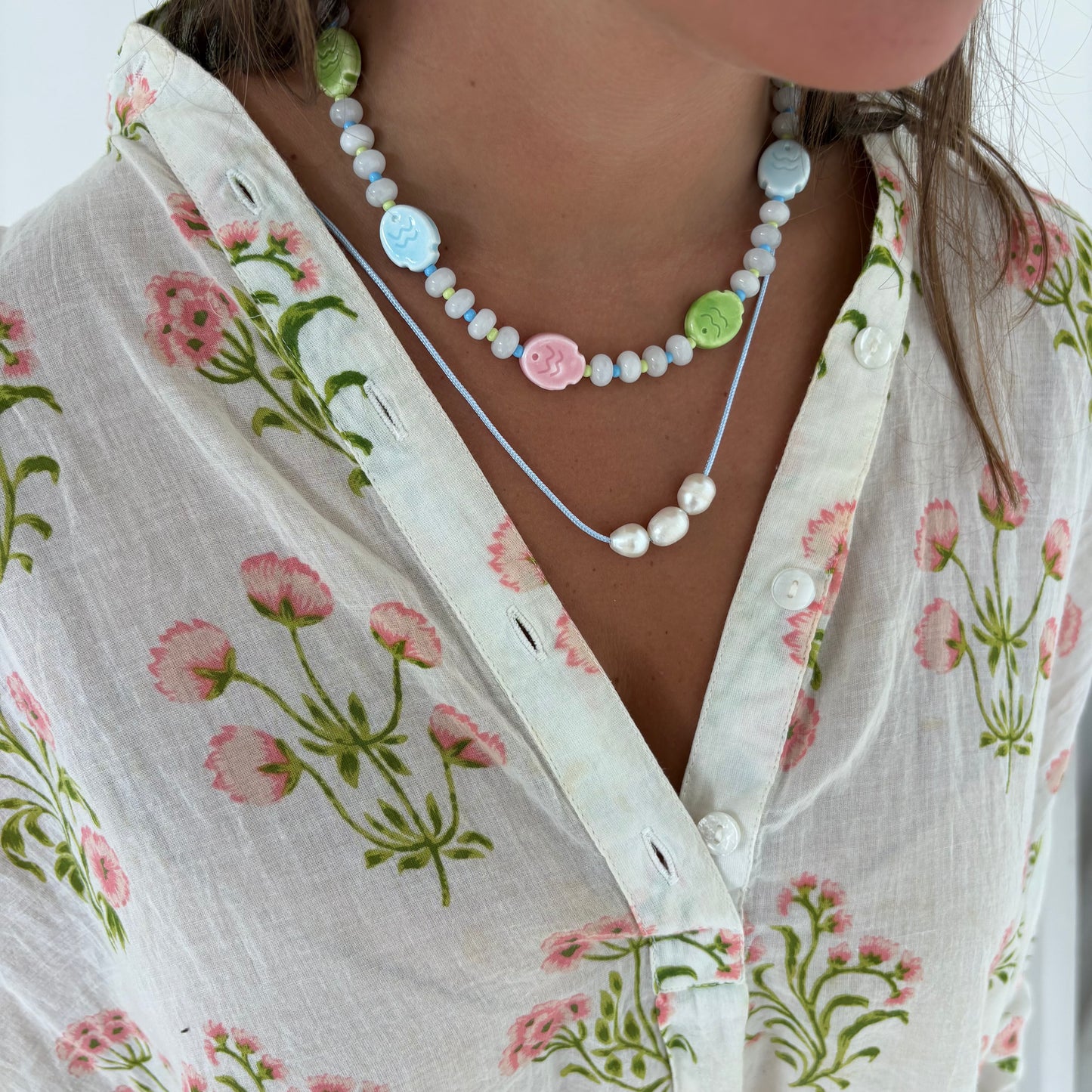 Pastel fish necklace