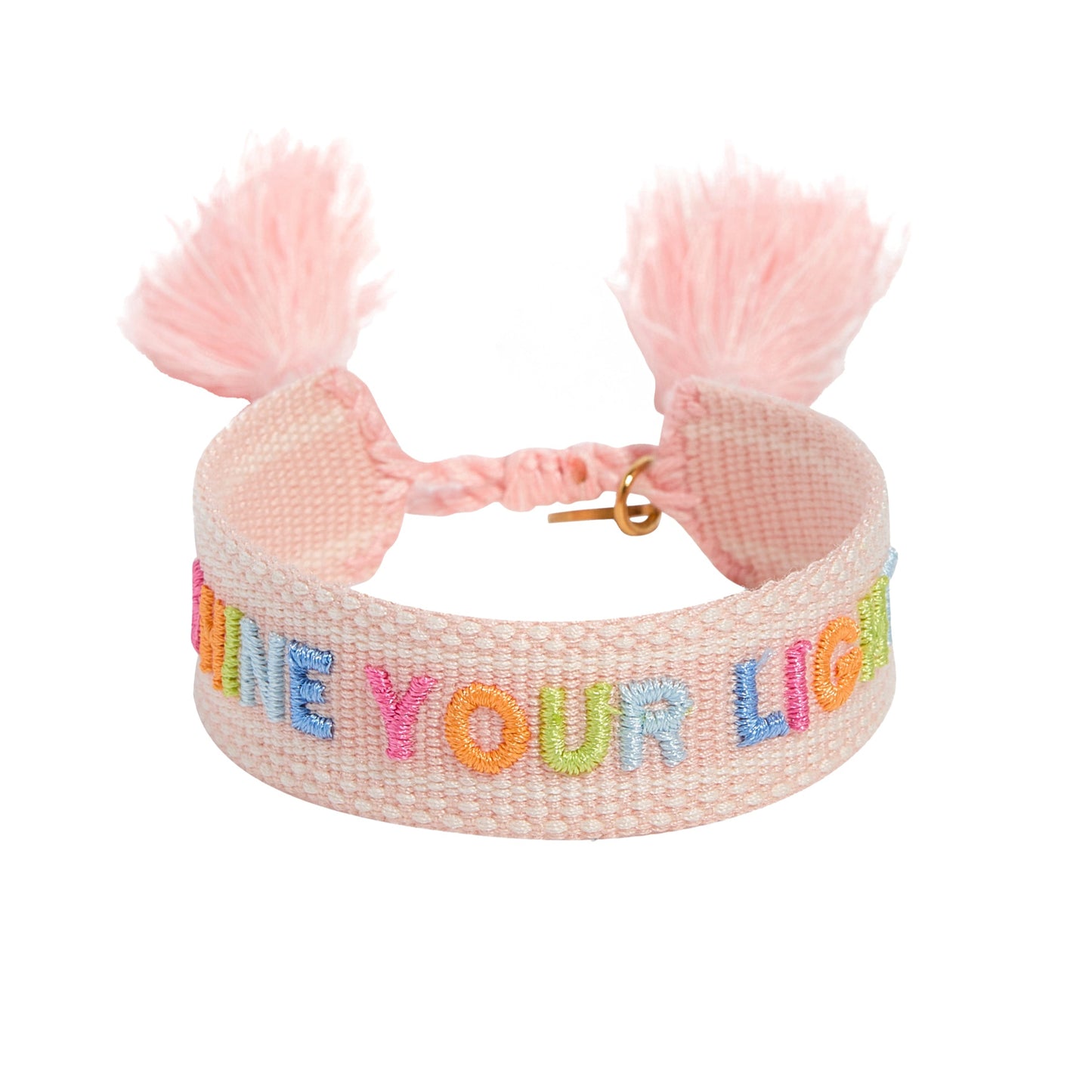 Shine your light embroidered tassel bracelet