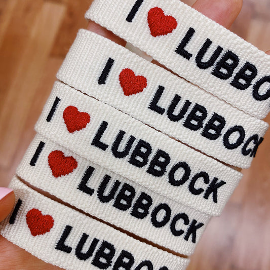 I love Lubbock Signature Bracelet